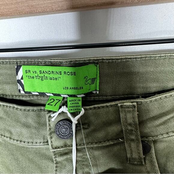 SANDRINE ROSE Skinny Jeans in Army NWT in Size 27 - Picture 3 of 7